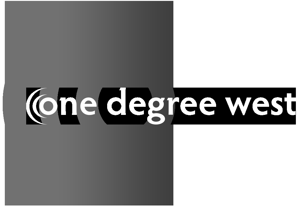 one degree west